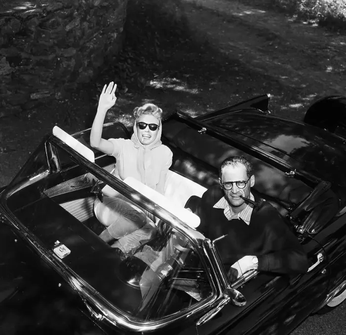 Framed Print : Monroe and Miller in Their Car Framed Print : Monroe and Miller in Their Car