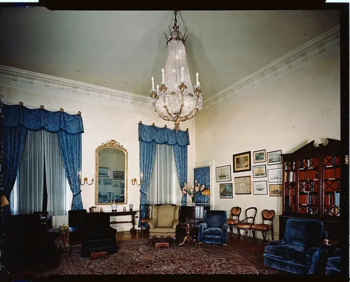 Framed Print : Monroe Room in White House Framed Print : Monroe Room in White House