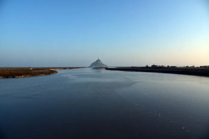 Framed Print : Mont saint michel view with couesnon river Framed Print : Mont saint michel view with couesnon river