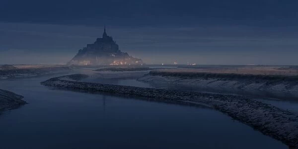 Mont st Michel at dawn