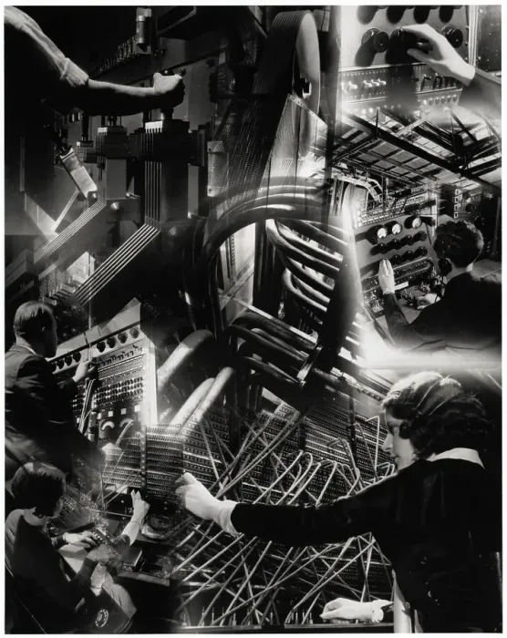 Framed Print : Montage of Telephone Operations Framed Print : Montage of Telephone Operations