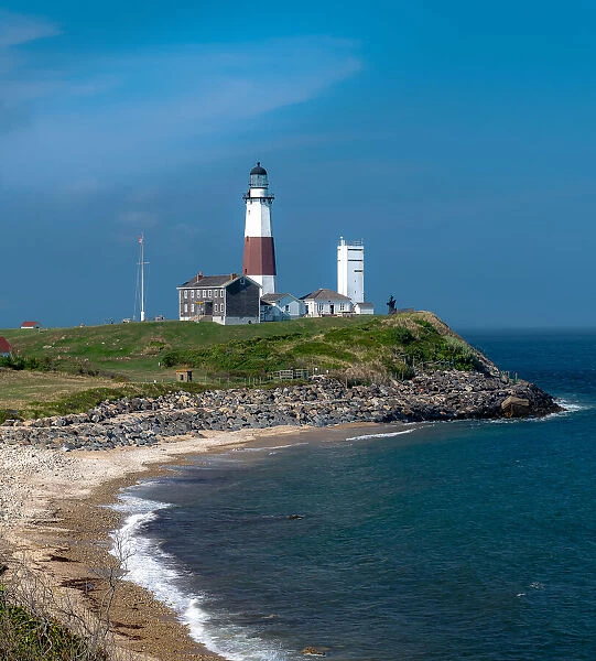Seagull Bird Montauk Point Lighthouse New York Long Island NY Modern Postcard 