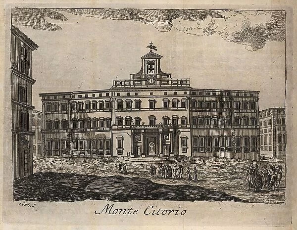 Monte Citorio, Rome, Italy, 1767, digital reproduction of an 18th century original, original date unknown