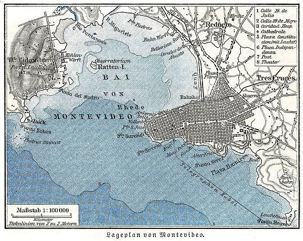 Montevideo city map 1895