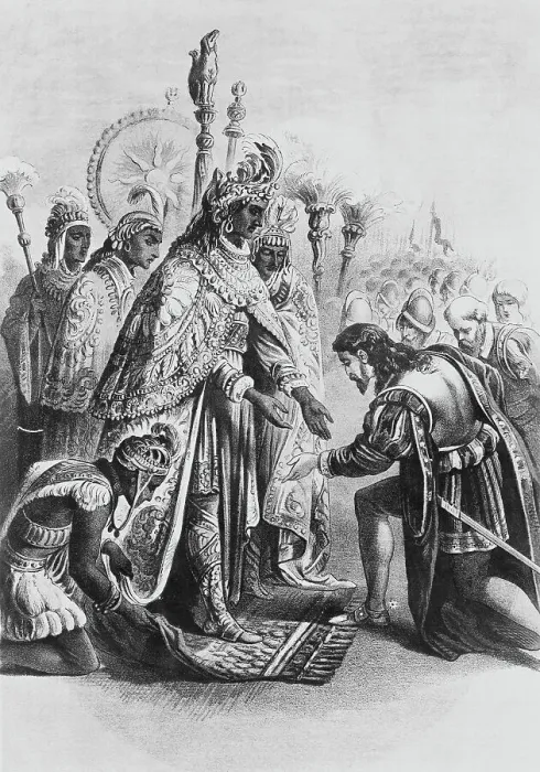 Framed Print : Montezuma Receiving Visitor Framed Print : Montezuma Receiving Visitor