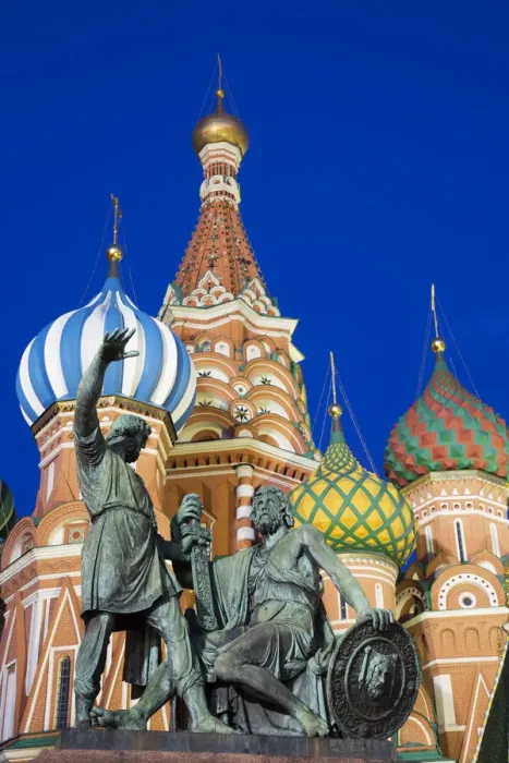 Framed Print : Monument to Minin and Pozharsky, Saint Basils Cathedral, Red Square Framed Print : Monument to Minin and Pozharsky, Saint Basils Cathedral, Red Square