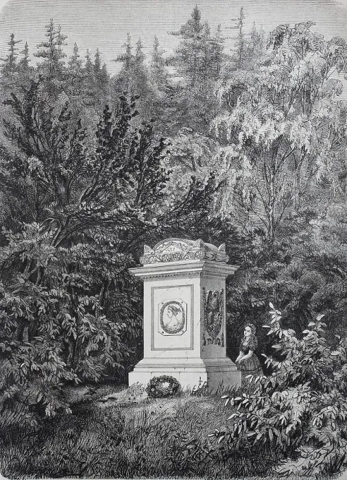 Framed Print : The Monument to Queen Louise in the Palace Garden at Hildburghausen in 1880, Thuringia, Germany, Historical, digitally restored reproduction of an original from the 19th century Framed Print : The Monument to Queen Louise in the Palace Garden at Hildburghausen in 1880, Thuringia, Germany, Historical, digitally restored reproduction of an original from the 19th century