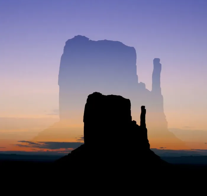 Framed Print : Monument Valley Double Exposures Framed Print : Monument Valley Double Exposures