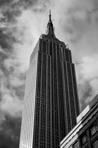 Moody Skies Above New Yorks Empire State Building