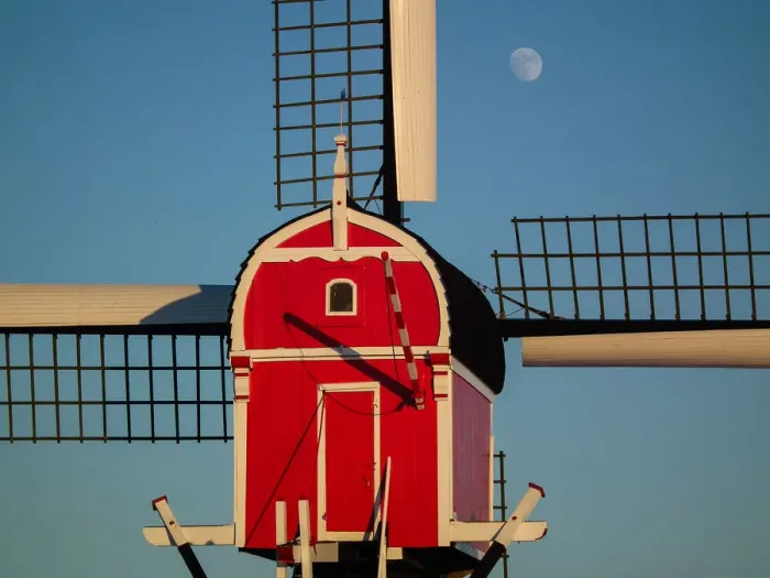 Framed Print : Mill and moon Framed Print : Mill and moon