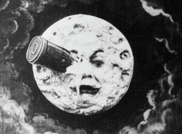 Framed Print : Moon Face from A Trip to the Moon Framed Print : Moon Face from A Trip to the Moon