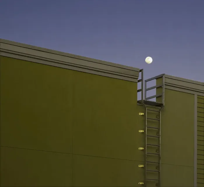 Framed Print : Moon Over Ladder Framed Print : Moon Over Ladder