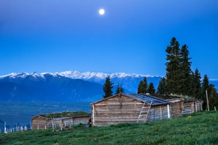 Framed Print : Moon night, Kalajun Grassland, Xinjiang China Framed Print : Moon night, Kalajun Grassland, Xinjiang China
