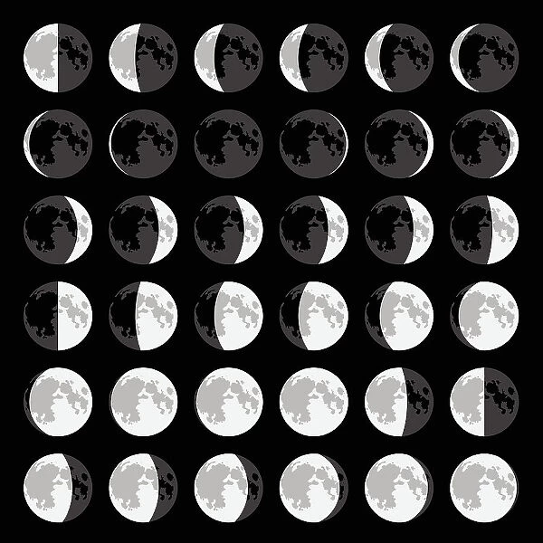 Moon Phase Sequence. There are eight phases in the moon