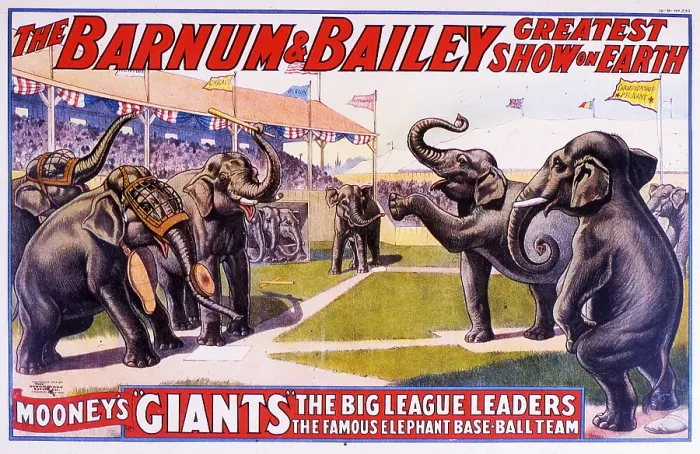 Framed Print : Mooney's Giants Elephant Baseball Team Framed Print : Mooney's Giants Elephant Baseball Team