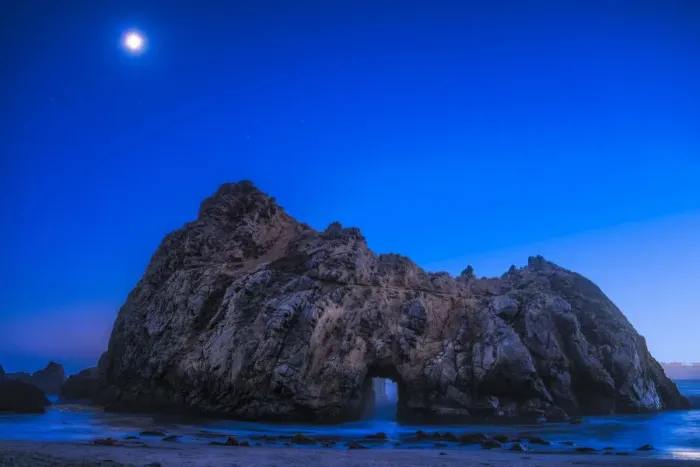 Framed Print : Moonlight at Pfeiffer beach Framed Print : Moonlight at Pfeiffer beach