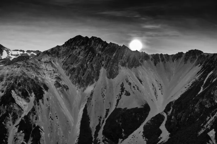Framed Print : Moonrise in Mount Cook Village Framed Print : Moonrise in Mount Cook Village