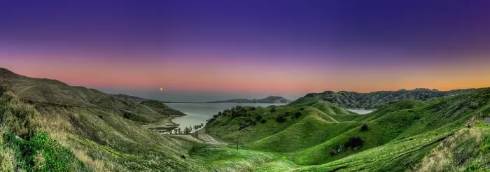 Framed Print : moonrise panorama | san luis res, california Framed Print : moonrise panorama | san luis res, california
