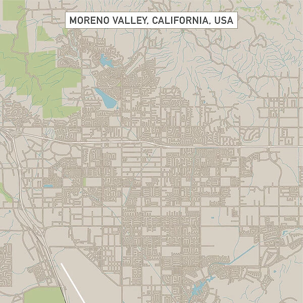 Moreno Valley California US City Street Map