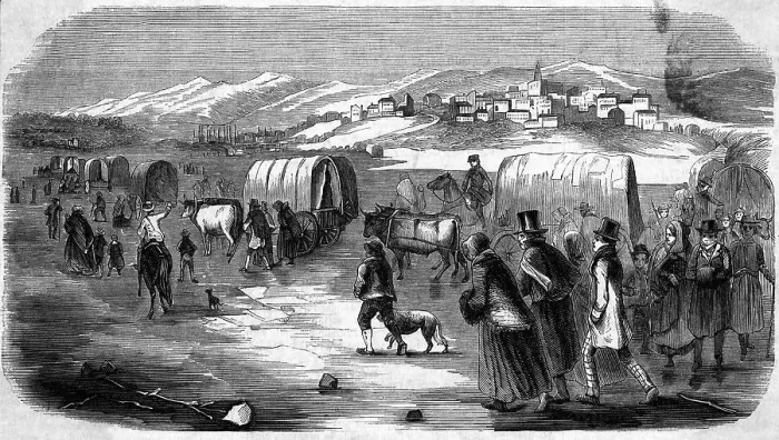 Framed Print : Mormons Leaving Il W / Wagons & Carriages Framed Print : Mormons Leaving Il W / Wagons & Carriages