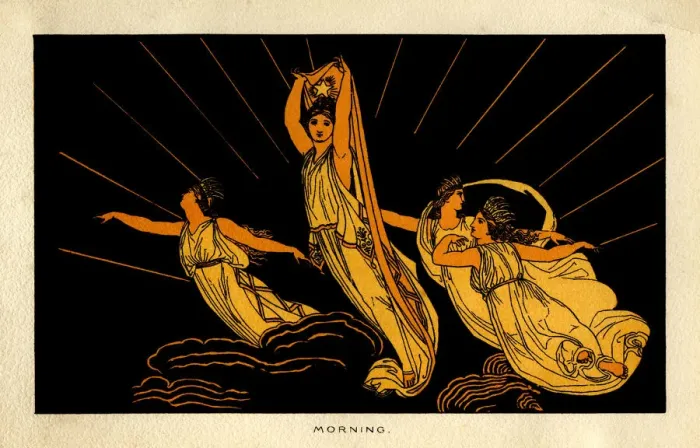 Framed Print : Morning. From Stories From Homer by the Rev Framed Print : Morning. From Stories From Homer by the Rev