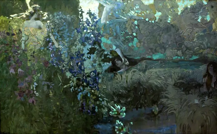 Framed Print : Morning, 1897. Artist: Mikhail Vrubel Framed Print : Morning, 1897. Artist: Mikhail Vrubel