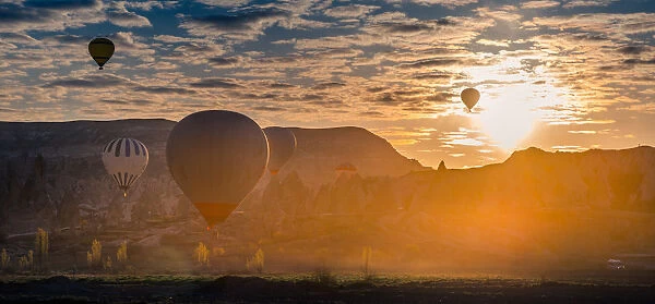 Morning balloon launch in Turkey