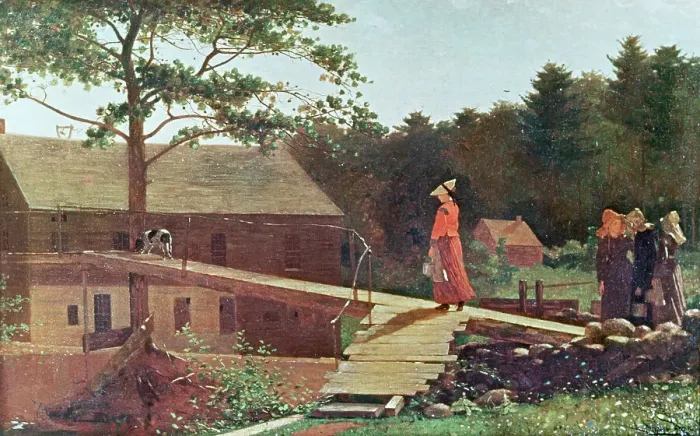 Framed Print : The Morning Bell by Winslow Homer Framed Print : The Morning Bell by Winslow Homer