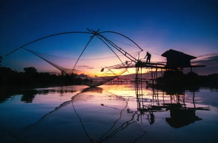 Framed Print : Morning of life in Prakpra, Thailand Framed Print : Morning of life in Prakpra, Thailand