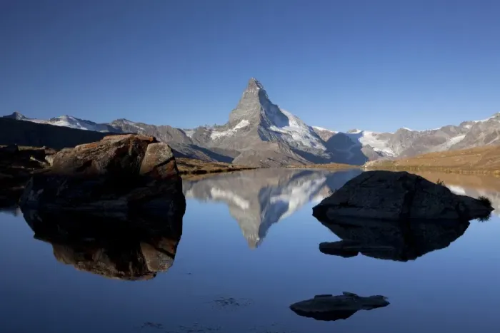 Framed Print : Morning mood with the Matterhorn reflected in Lake Stellisee, Zermatt, Valais, Swiss Alps, Switzerland, Europe, PublicGround Framed Print : Morning mood with the Matterhorn reflected in Lake Stellisee, Zermatt, Valais, Swiss Alps, Switzerland, Europe, PublicGround