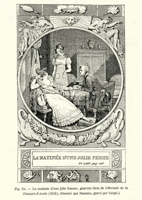 Framed Print : The morning of a pretty woman. French, early 19th Century Framed Print : The morning of a pretty woman. French, early 19th Century