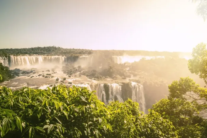 Framed Print : Morning sun at IguaAzu Waterfalls Framed Print : Morning sun at IguaAzu Waterfalls
