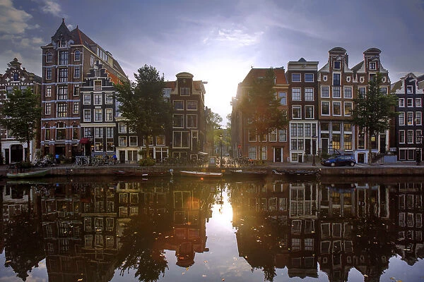 Morning View of the Amsterdam Canals, North Holland, Netherlands