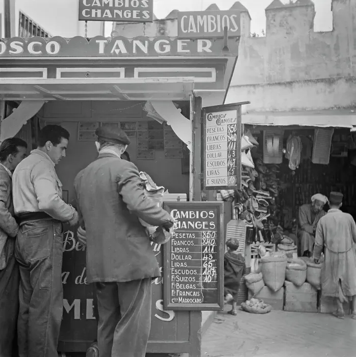 Framed Print : Moroccan Currency Exchange Booth Framed Print : Moroccan Currency Exchange Booth