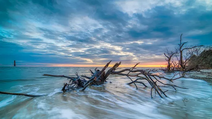 Framed Print : Morris Island Sea
