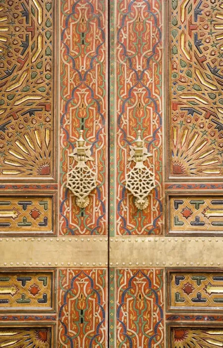 Framed Print : Morrocco, Fez, Medina, decorative doors, close up Framed Print : Morrocco, Fez, Medina, decorative doors, close up