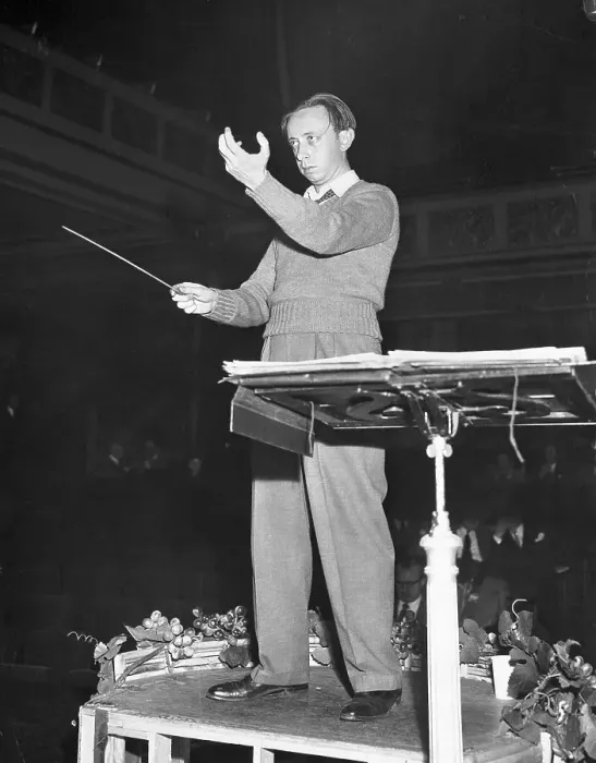 Framed Print : Morton Gould Conducting an Orchestra Framed Print : Morton Gould Conducting an Orchestra