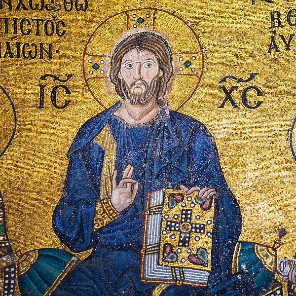 Mosaic Of Jesus in Hagia Sofia, Istanbul