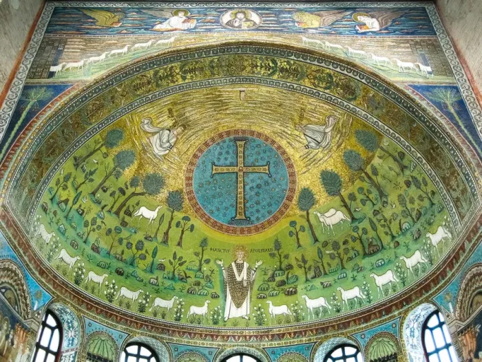 Framed Print : Mosaics in St. Apollinare Basilica, Ravenna Framed Print : Mosaics in St. Apollinare Basilica, Ravenna