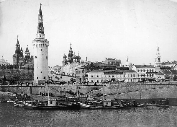Moscow. The city of Moscow on the River Moskva, circa 1900