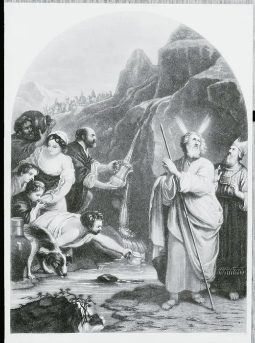 Framed Print : Moses Commanding Water from Rock