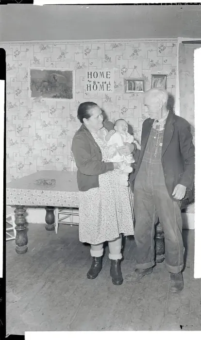 Framed Print : Moses P. Reyes Standing with Wife and 23rd Child Framed Print : Moses P. Reyes Standing with Wife and 23rd Child