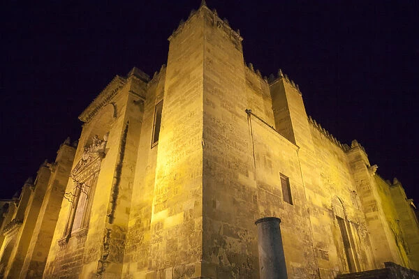 Mosque-Cathedral of CAordoba illuminated at night