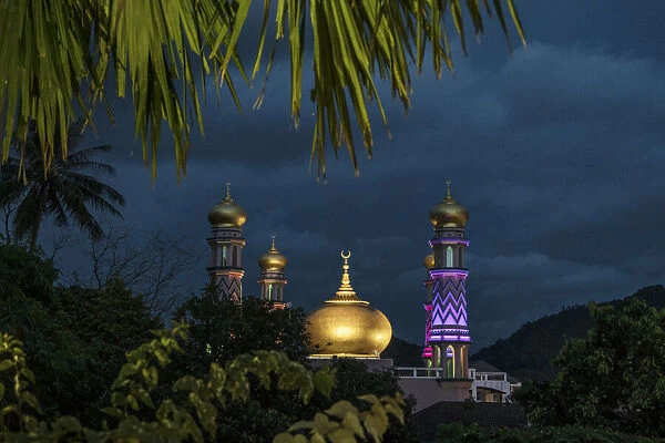 Mosque in Krabi at night