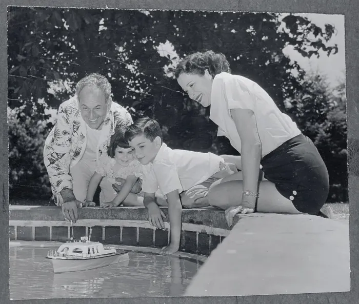 Framed Print : Moss Hart and Kitty Carlisle Playing with Their Children Framed Print : Moss Hart and Kitty Carlisle Playing with Their Children