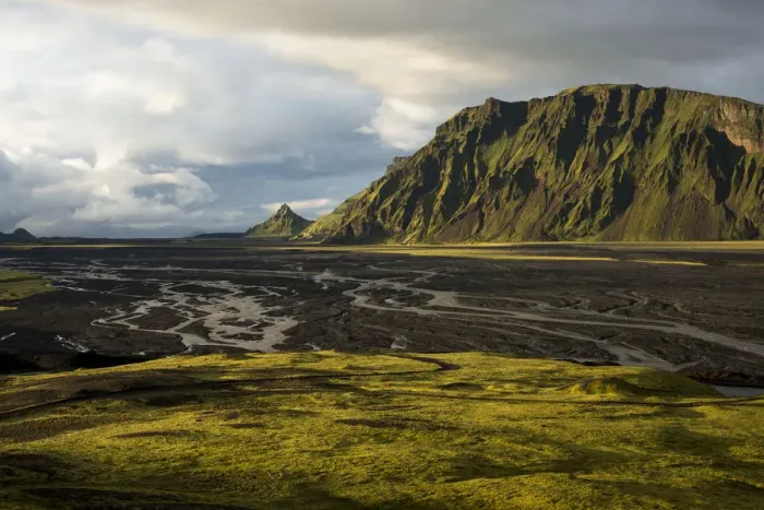 Framed Print : Mossy Mt. Hafursey, Mulakvisl river, South Coast, Iceland, Europe Framed Print : Mossy Mt. Hafursey, Mulakvisl river, South Coast, Iceland, Europe