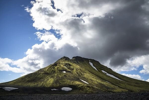 Mossy Mt. Hattfell, highland, Iceland, Europe