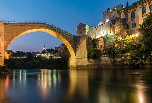 Mostar, the Old Bidge over the Neretva river, Bosnia and Herzegovina