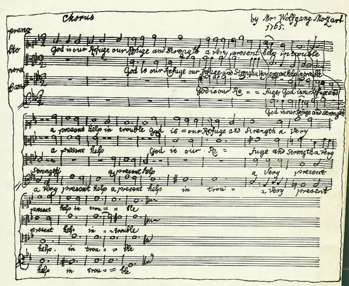 Framed Print : Motet, God Is Our Refuge, K. 20 by Wolfgang Amadeus Mozart