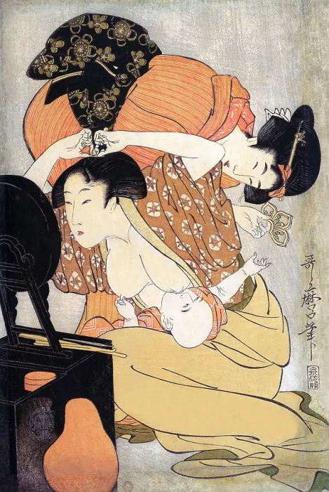 Framed Print : Mother breastfeeding a baby Framed Print : Mother breastfeeding a baby